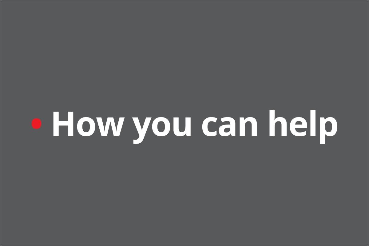How you can help