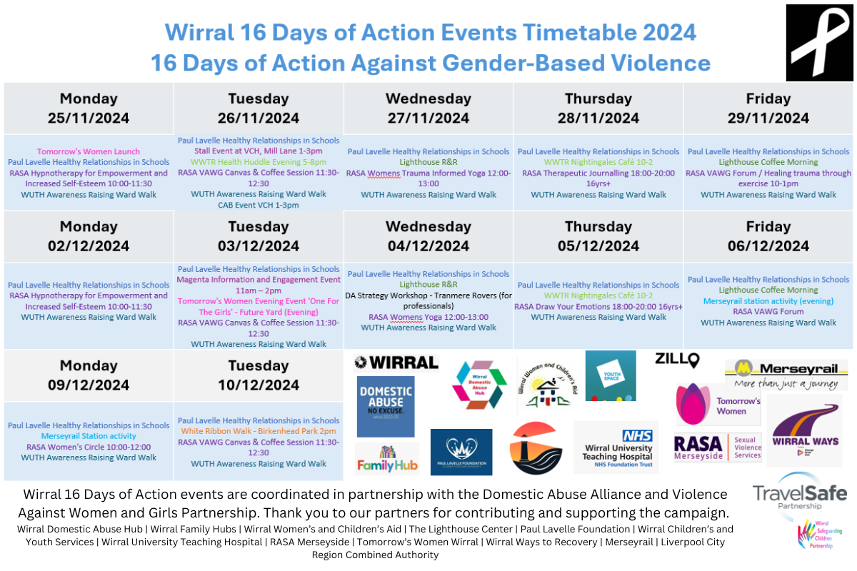 16 days of action timetable